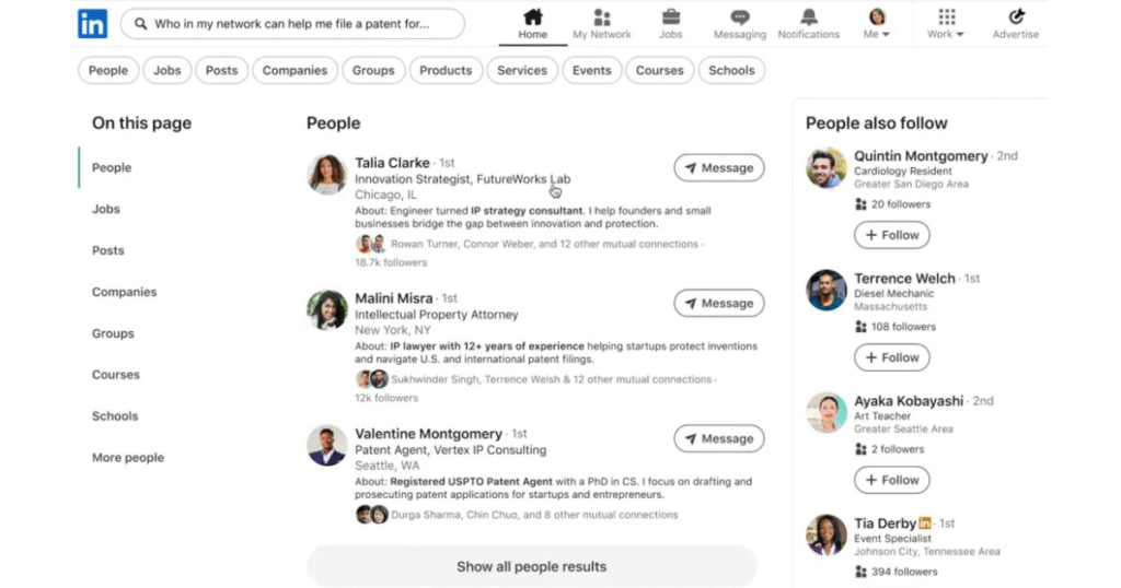 Nouvelle recherche LinkedIn avec intelligence artificielle pour optimiser le networking